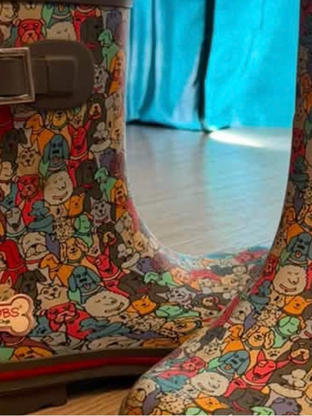 BOBS from Skechers Women's Multicolor Dog-Print Rain Boots